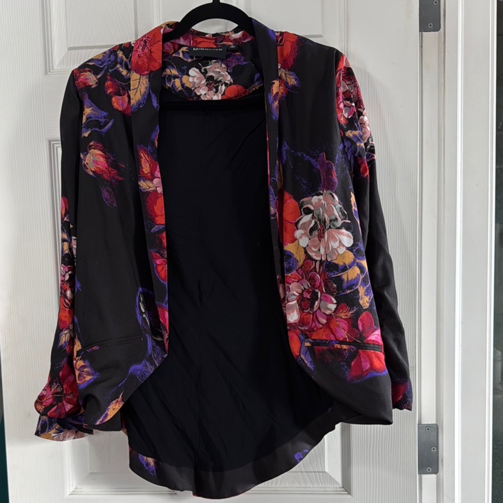 MINKPINK Black Floral Blazer